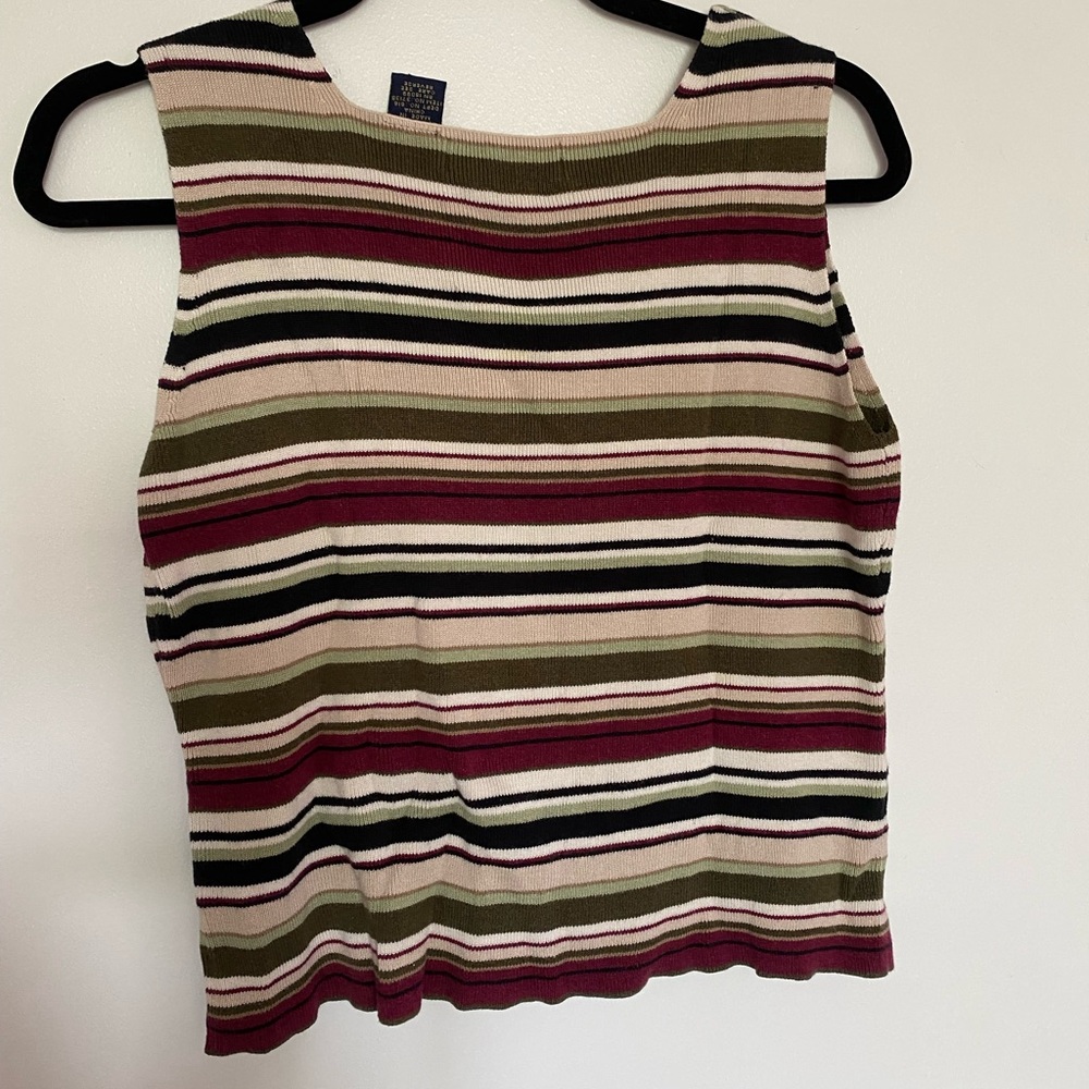 Laura Scott Petite Striped Tank Top